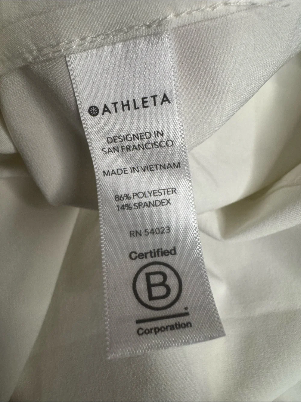 Athleta White Rounded Hem Athletic Tank - Picture 7 of 8